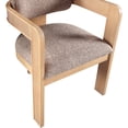 thumbnail image 4 of Meridian Furniture Sacha Brown Linen Textured Fabric Dining Chair (Set of 2), 4 of 9