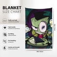 thumbnail image 5 of Cartoon Invader Zim Soft Blanket Fuzzy Fleece Anti-pilling Flannel Throw Blanket Decor Sofa Bed Blanket 40x60in, 5 of 7