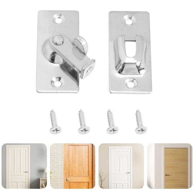 GOOHOCHY 2Pcs Polished Stainless Steel Bolt Lock Door Latch for Wood Doors and Window Security