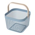 thumbnail image 1 of mmirethe Steel Storage Basket Metal Fruit Basket with Handle Kitchen Food Container Light Green, 1 of 4