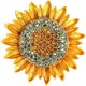 thumbnail image 3 of Broche de girasol con diamantes de imitación y flor de cristal, broche para suéter, regalo de joyería para mujeres y niñas., 3 of 7