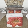 thumbnail image 3 of Designart 'Vivid Red Amaryllis' Traditional Duvet Cover Set, 3 of 4