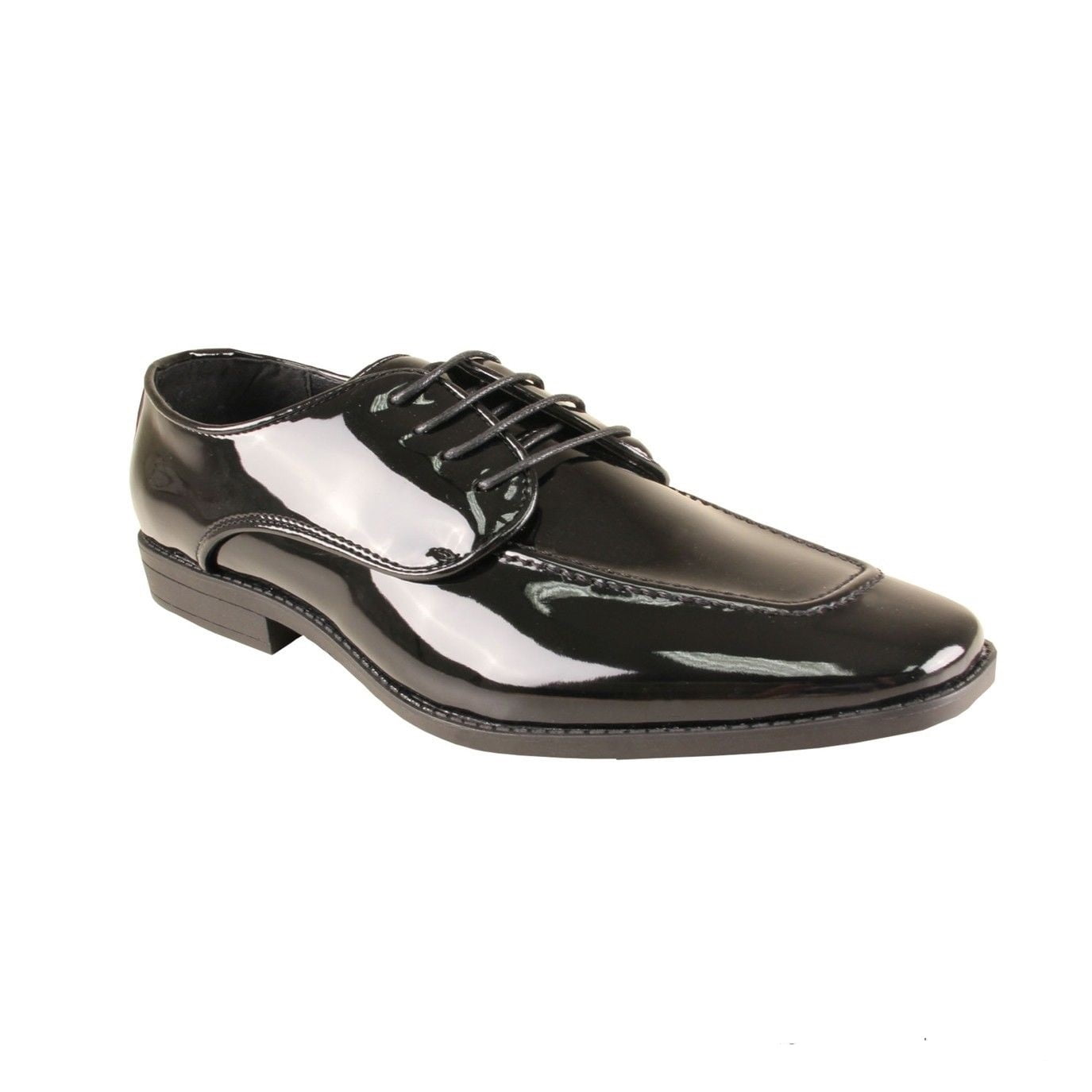 New Men's Dress Tuxedo Shoes Black Wing Tip Patent Leather Shiny Lace Up Parrazo 