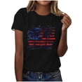 thumbnail image 2 of Goodtrade8 4th of July T Shirts for Women Summer Short Sleeve Pullover Graphic Red White and Blue Crew Neck Red White and Blue , American Flag Casual Womens Tops Independence Day, 2 of 4