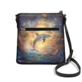 thumbnail image 2 of Kuiaobaty Dolphin Madala Galaxy Print Crossbody Bag for Women, Medium Size Vegan Leather Shoulder Purse Crossbody, Casual Waterproof Sling Handbag with Adjustable Strap for Travel, 2 of 7