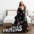 thumbnail image 4 of Panda Blanket Cute Panda Plush Throw Blanket Super Soft Cozy Warm Fleece Just A Girl Who Loves Panda Bedding Blanket Gifts for Kids Girls Boys Women 60"X80", 4 of 6