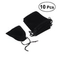 thumbnail image 1 of 10pcs 9*12cm Drawstring Wedding Favor Gift Bags Candy Bags Jewelry Pouch (Black), 1 of 8
