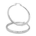 thumbnail image 3 of Hoop Earrings Silver Fashion Jewelry Circle Ear Piercing Geometric Designed Earring For Women 50 mm, 3 of 5
