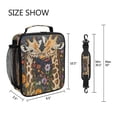 thumbnail image 5 of Square Lunch Bag 10.5*3.5*9.5 Inches Cooler Bag Lunch Bag Insulation Portable Durable Fashion Beautiful Giraffes and Flowers, 5 of 6