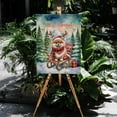 thumbnail image 4 of Merry Christmas Santa Reindeer Antlers Pomeranian Sleigh Xmas Winter Holiday Vertical Matte Canvas Poster Pom Dog Lover Gifts Wall Art Home Decor - 00023, 4 of 5