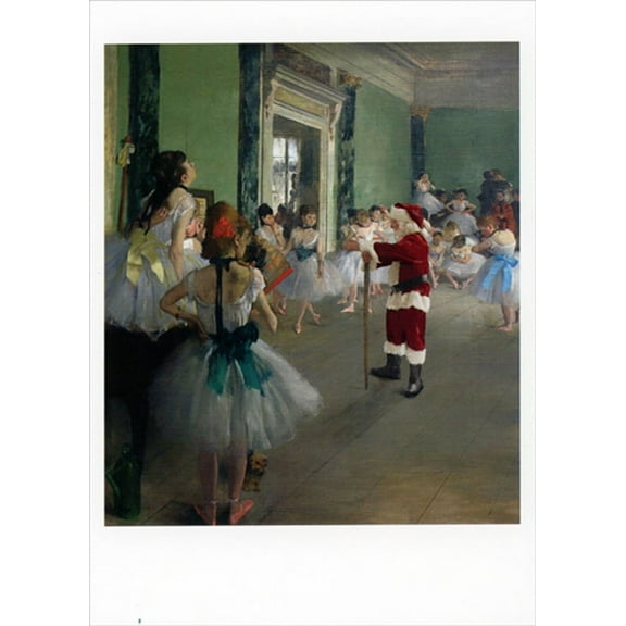 Palm Press Santa : The Ballet Class Impressionist Box of 10 Christmas Cards