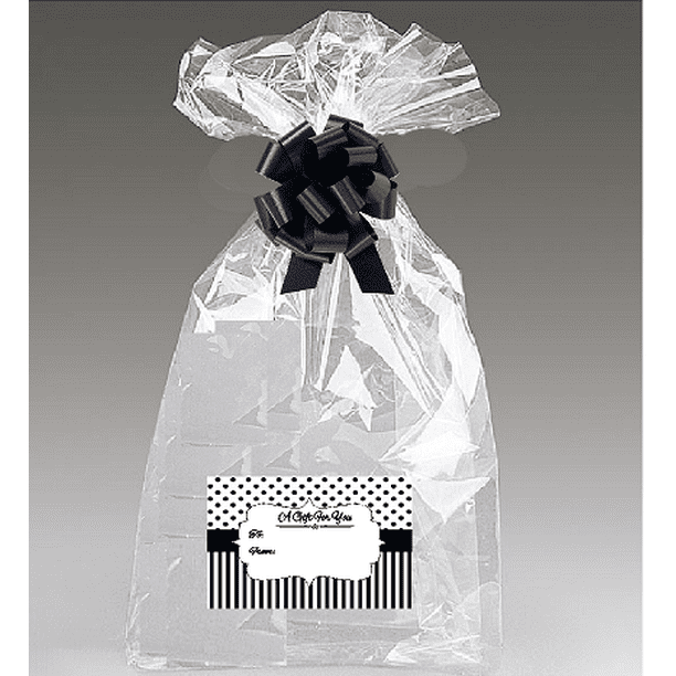 wine how to use Pathological 2pack 30x 40 Cellophane Gift Basket Bags with Bow and Black and White  Stripe Stickers - Walmart.com