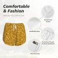 thumbnail image 4 of Rateoe Gold Glitter Printed 2 in 1 Women's Workout Shorts for Athletic Gym Running Shorts with Phone Pockets-Small, 4 of 7
