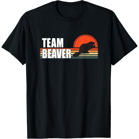 Team Beaver T-Shirt men and women can wear, black, white, gifts
