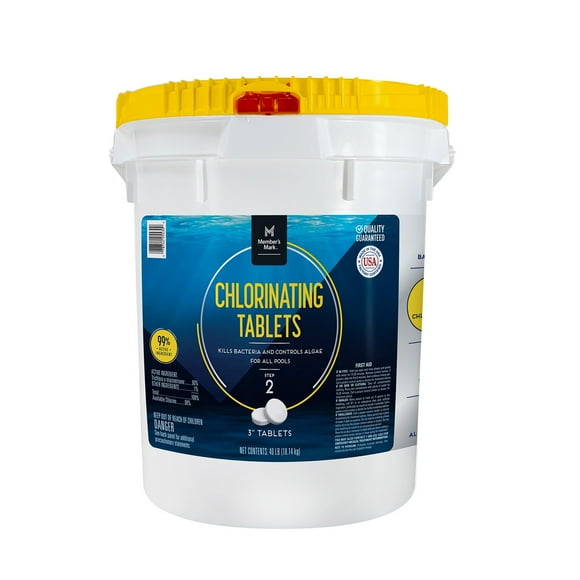 Member's Mark 99% Pure Chlorine Tablets, 40 lbs