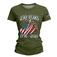 thumbnail image 4 of NMMUED Patriotic 250 Years of Freedom 4th of July Shirts Women American Flag Graphic Tee 1776 2026 Independence Day Summer Casual T-shirt Comfortable Short Sleeve Top Green S, 4 of 6