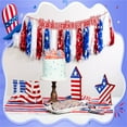 thumbnail image 6 of AZXY 4th July Decorations,Patriotic Table Decorations,Wooden Red White and Blue American Flag Table Centerpiece Decoration,Independence Day Tiered Tray Decor Set for Tabletop Decor, 6 of 7
