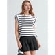 thumbnail image 4 of Camiseta Sin Mangas Informal de Verano para Mujer, Rayas Blancas, Talla L, 4 of 7