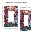 thumbnail image 3 of Haiem Color Shiny Pattern Decorative Wall Plates, 1-Gang 5.0" x3.0", Unbreakable Thermoplastic Faceplate Cover for Decorator Receptacle Outlet & Switch-Style U, 3 of 6