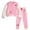 Pink / white, variant on Hello Kitty Fleece Varsity Bomber Jacket and Jogger Pants Outfit Set Toddler to Big Kid