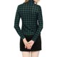 thumbnail image 3 of Camiseta de manga larga ajustada de rayas INSPIRE CHIC para mujer, cuello alto, casual, primavera, otoño, fiesta de Navidad 2026 2XL verde, 3 of 7