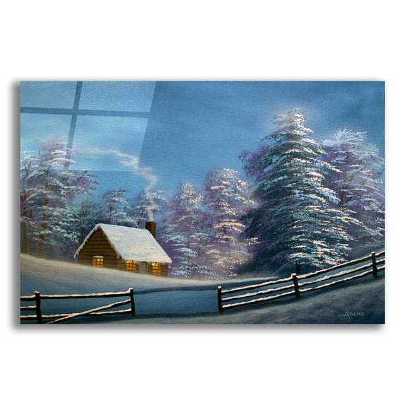 Epic Art 'Cozy Cabin' by Gary Adams, Acrylic Glass Wall Art, 16"x12"