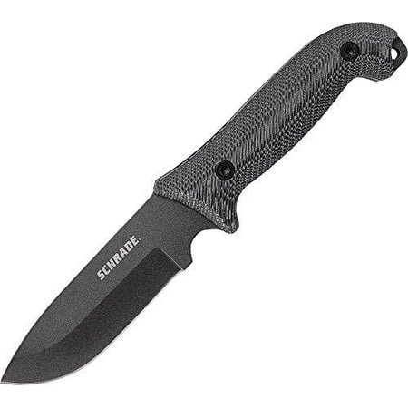 Schrade SCHF51M Frontier 10.9in Steel Full Tang Fixed Blade Knife with 5.1in Drop Point Blade and Micarta Handle for Outdoor Survival, Camping and