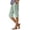 *Army Green, variant on VBVC Women's Elastic Waist Striped Capri Pants, Knee Length Bermuda Shorts For Women, Ladies' Summer Breathable Cropped Trousers with Pockets,Army Green,S-2XL