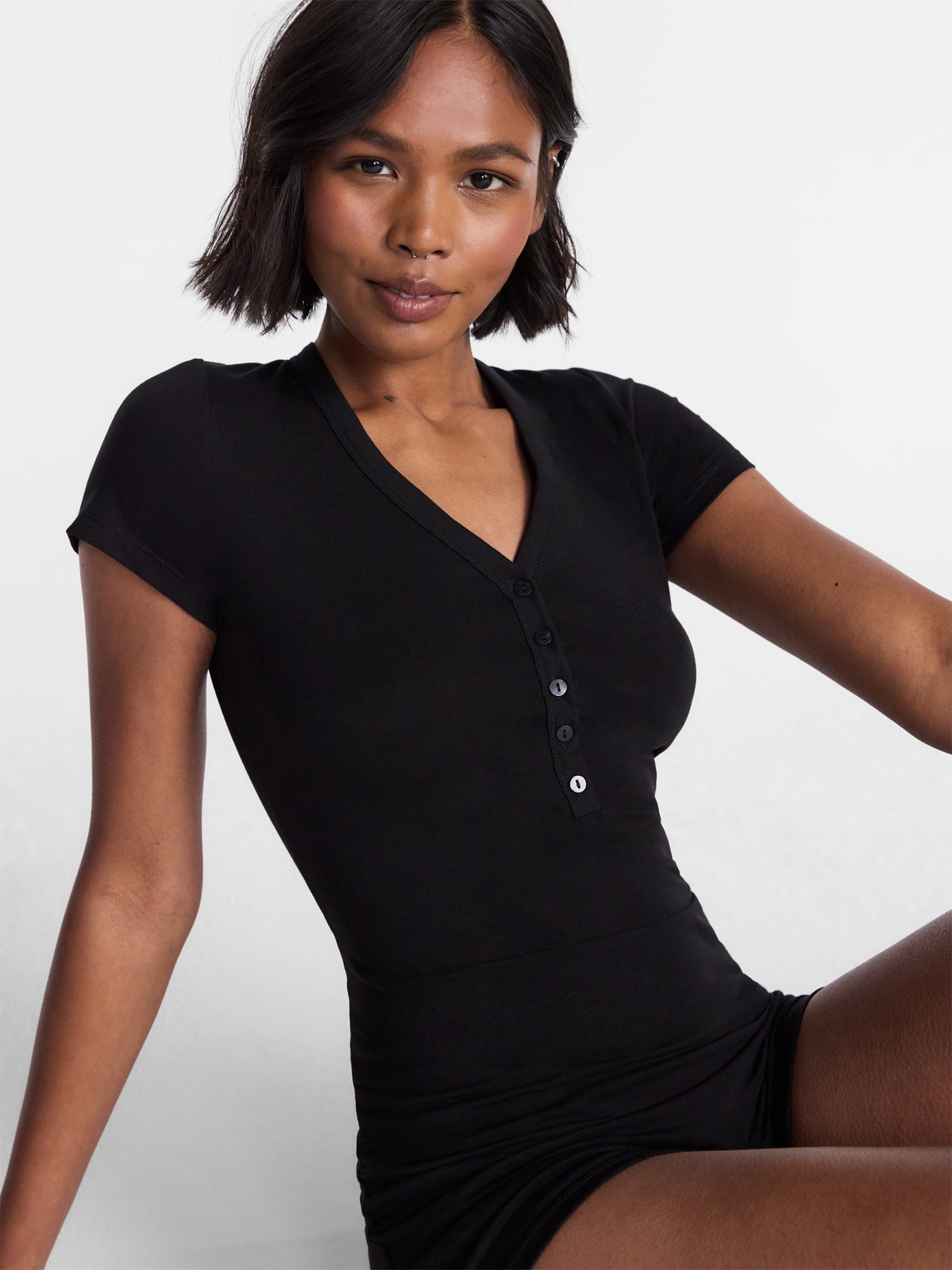 No Boundaries Cloud Core Sleepwear Romper, Women's XXS-3X