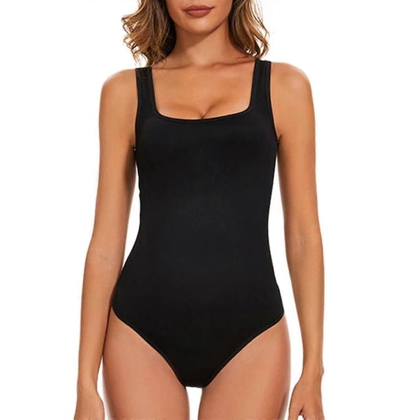 Women Shapewear Bodysuit Tummy Control Shorts Seamless Full Body Shaper Butt Lifter Sleeveless Slim