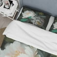 thumbnail image 4 of Designart "Noir Blooming White Peony II" Floral Peony Bedding Covert Set - Floral White Country Charm Bed Set With 1 Sham, 4 of 6