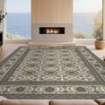 thumbnail image 2 of Design&I 5'x7' Washable Area Rug Beige Muted Boho Greige Latte Repeating Balanced Artwork Farmhouse for Guest Room, Lounge, Apartment, Flatweave & Daily Traffic Ready, 2 of 7