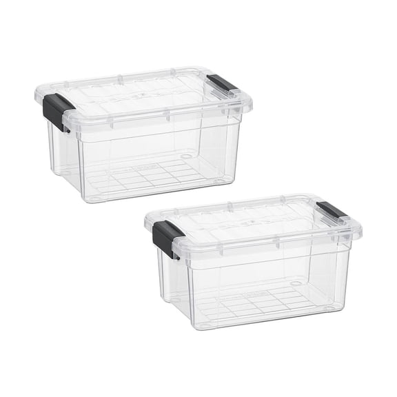 Superio Clear Plastic Storage Bin with Lid,Non-Toxic, BPA Free, Odor Free, Organizer Storage Box, Stackable Plastic Tote for Home, Garage, School, and Office, X-Small, 3.5 Quart, 2 Pack