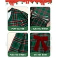 thumbnail image 6 of SANMIO Toddler Christmas Dress for Girls Plaid Dresses Red Green Long Sleeve Holiday Outfits Casual 2-7T, 6 of 14