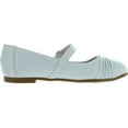 thumbnail image 2 of Little Angel LOLA-768E Girls Leatherette Round Toe Ballet Dress Flats, White, 9, 2 of 4