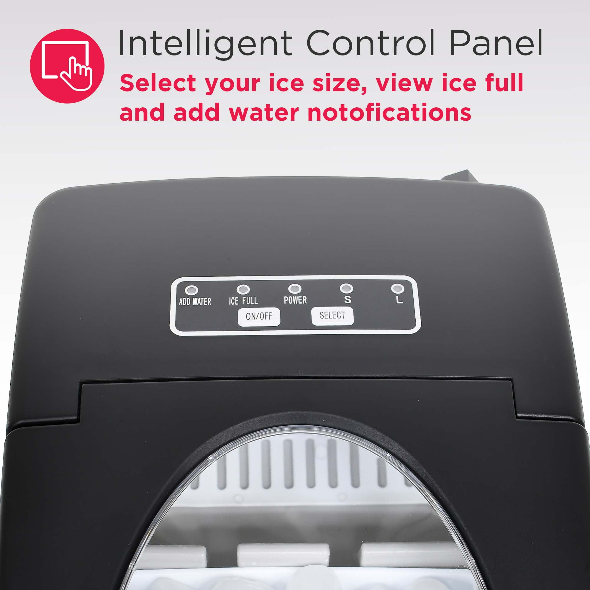 En forme de balle <br>26 livres. MACHINE À GLAÇONS MACHINE À GLACES 26 LBS