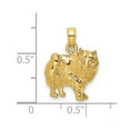 thumbnail image 2 of 14k Gold Pomeranian Animal Pet Dog High Polish / 2-d Charm 19.1x13.9mm Wide Pendant Necklace for Women, 2 of 2