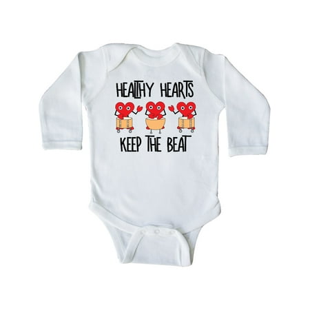 

Inktastic Healthy Hearts Gift Baby Boy or Baby Girl Long Sleeve Bodysuit