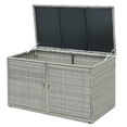 thumbnail image 1 of Patiojoy Outdoor Rattan Storage Box Patio Wicker Storage Bin Cabinet 88 Gallon, 1 of 9