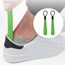 Lssam Long Handle Shoe Horn, 2-Pack Plastic Shoe Horns for Seniors, Men, Women & Kids, 11.8 Inch Portable Travel Shoe Helper, Effortless Shoe Wearing Stick