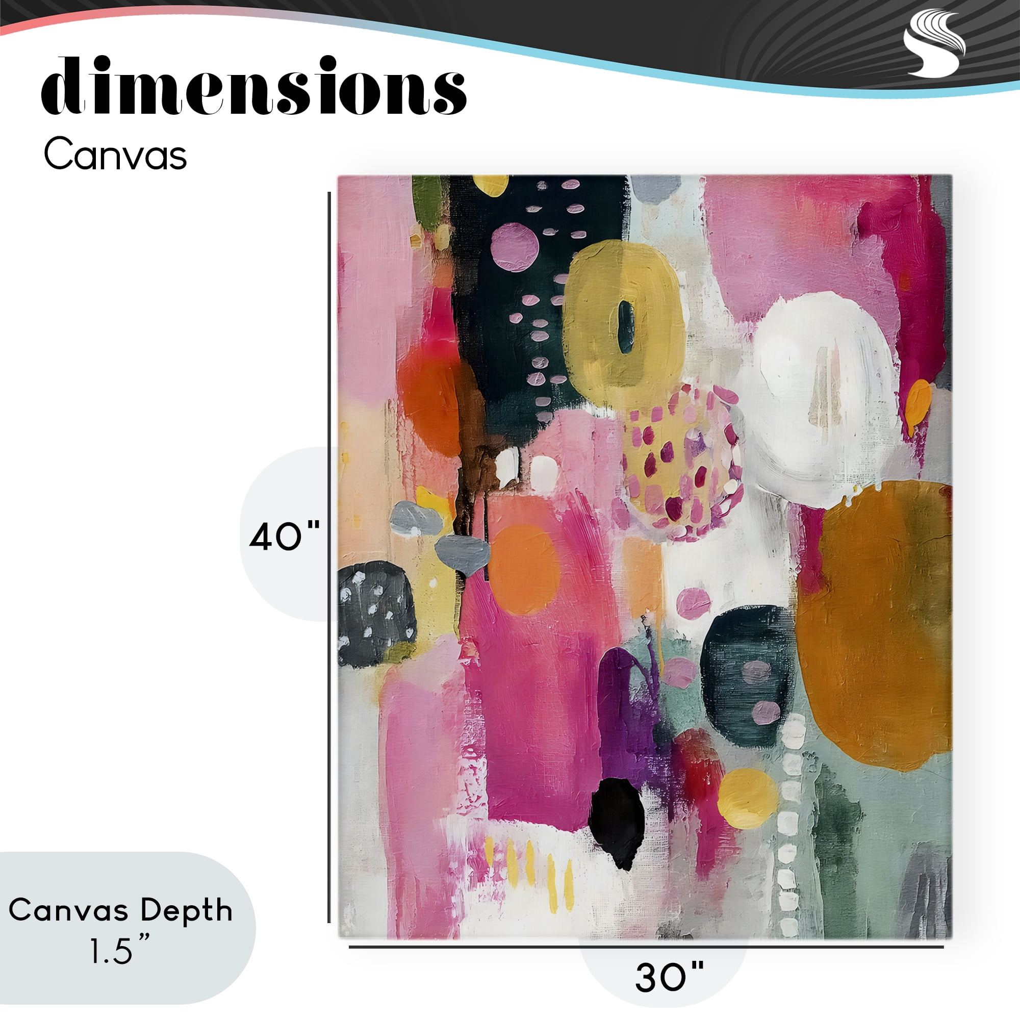 Stupell Industries Abstract Blooms Cascade Canvas Wall Art, design by Riley B