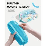 Four Candies Cute Pencil Case, Magnetic Design Pencil Pouch Blue