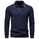 thumbnail image 1 of pstuiky camisa de manga larga para hombre, Blusa/camisa de manga larga con cuello vuelto y botones ajustados para hombre Tops de hombre m, 1 of 8