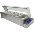 thumbnail image 7 of INTBUYING 5-Pan Food Warmer Commercial Buffet Food Warmer Stainless Steel Steam Table Restaurant Canteen Food Heater with Glass Guard, 7 of 7