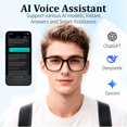 thumbnail image 2 of Gafas Inteligentes loangyunfone AI Translation Bluetooth negras, 2 of 8