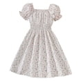 thumbnail image 5 of Kogui Kids Summer Dresses for Girls Girls Summer Dress Maxi Strap Ruched Flowy Beach Casual Teen Girl Sundress Size 11-12 (Beige,11-12 Years), 5 of 8