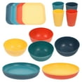 thumbnail image 1 of Minkissy 32Pcs Outdoor Tableware Set Plates And Bowls Resistant To Breakage For Family Use, 1 of 7