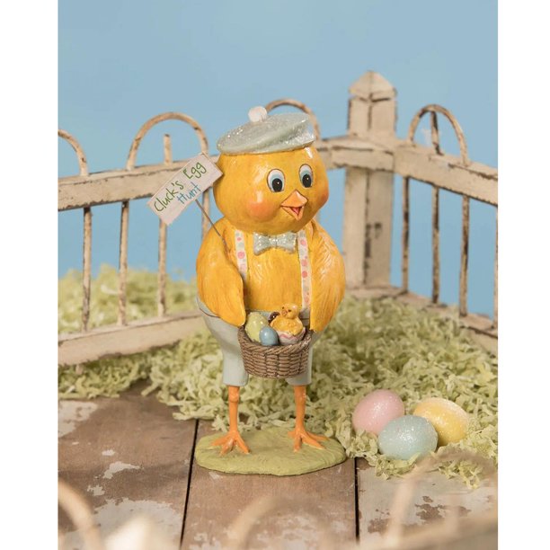 Bethany Lowe Spring Easter Chick Cluck's Egg Hunt Retro Vintage Style