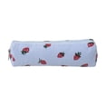 thumbnail image 2 of Hyknon Large Capacity Pencil Case Pen Pouch, Cute Strawberry Pencil Holder, Vertical‑Striped Stationery Bag with Zipper, Soft Pen Pouch for Women Adult, Storage Organizer Bag for Office College, Blue, 2 of 6