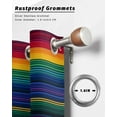 thumbnail image 6 of nqOlkjepod Outdoor Curtains for Patio Waterproof, Mexico Striped Outdoor Privacy Panels Grommet, Geometric Boho Red Orange Blue Green Blackout Outside Curtains for Porch/Cabana 54"x108", 1 Panel, 6 of 8